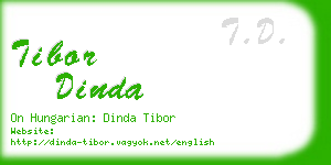 tibor dinda business card